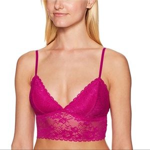 Maidenform Longline Magenta Lace wirefree bralette